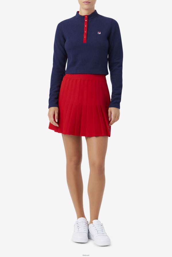 marinha FILA blusa fila josie meio zip azul marinho HXJFD1389