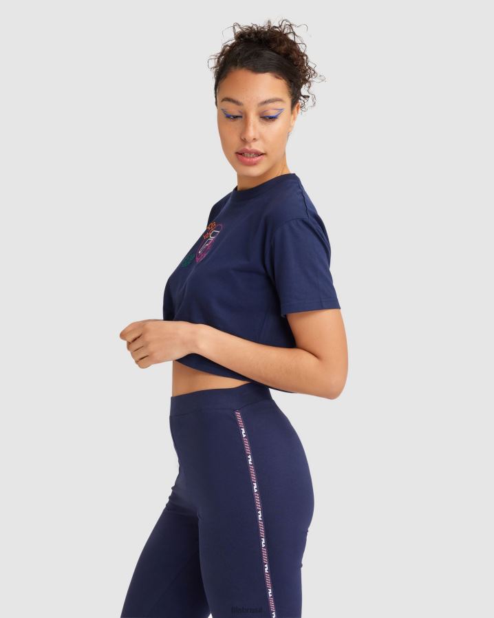 marinha FILA camiseta flora feminina azul marinho HXJFD2802