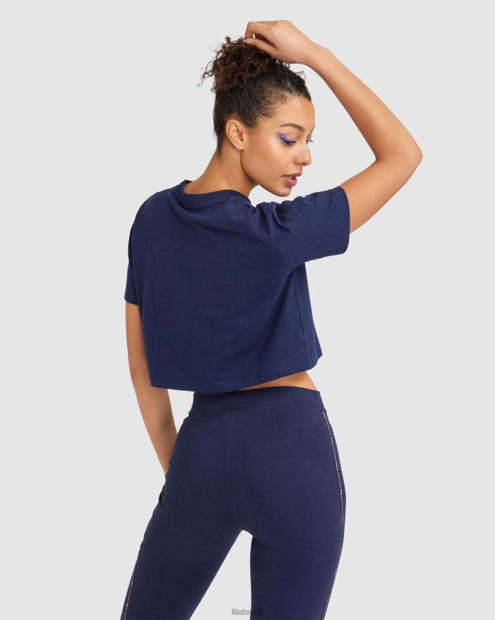 marinha FILA camiseta flora feminina azul marinho HXJFD2802