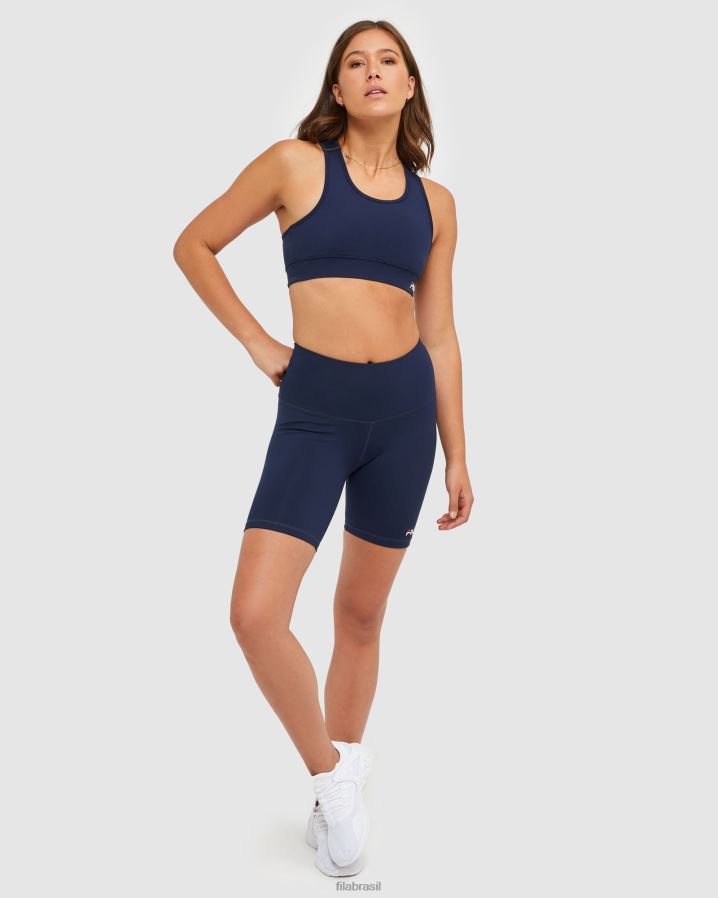 nova marinha FILA bermuda bike feminina clássica fila new navy HXJFD2906