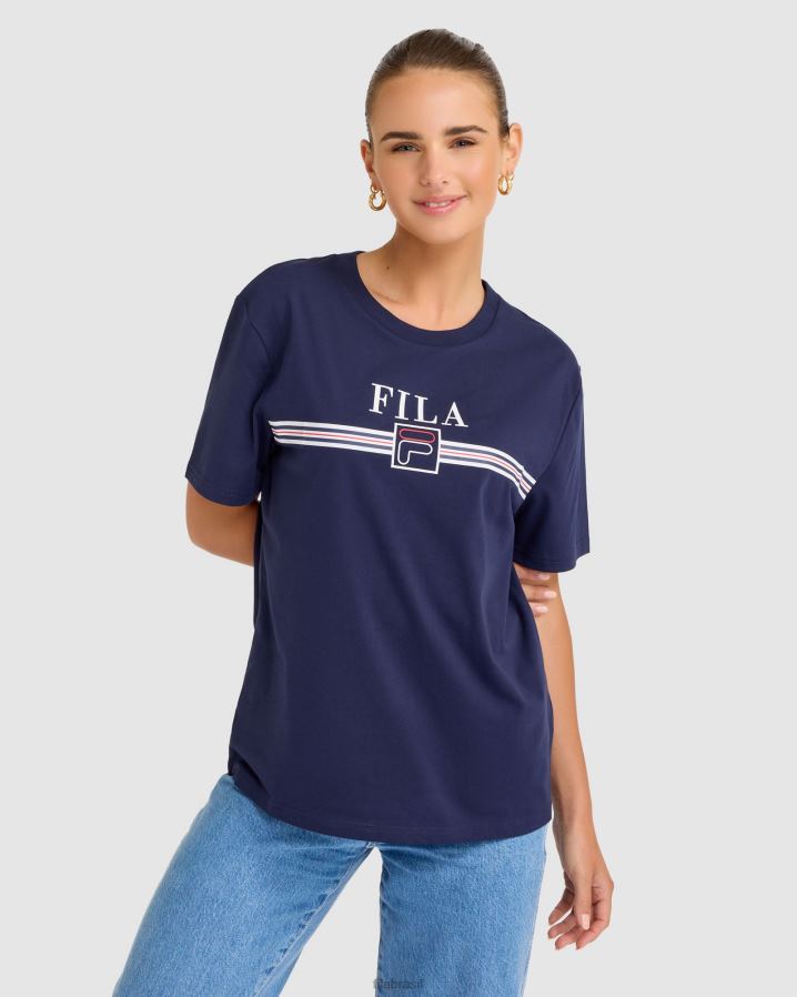 nova marinha FILA camiseta cathy nova fila azul marinho HXJFD2783