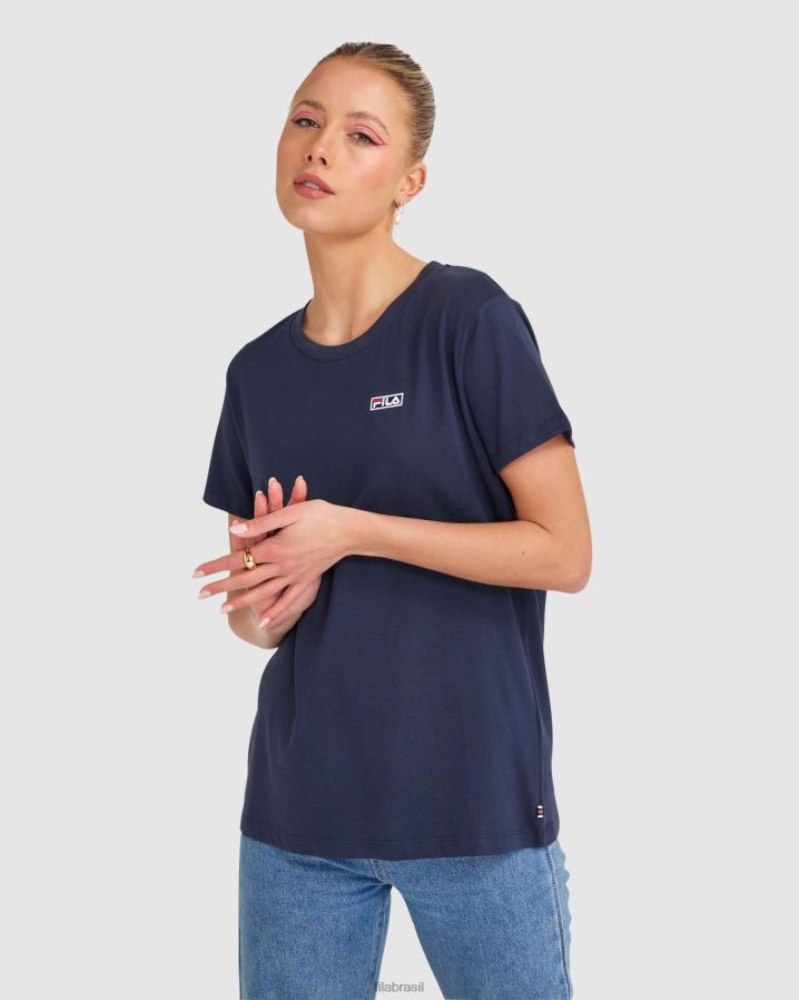 nova marinha FILA camiseta fila imogen feminina HXJFD2842
