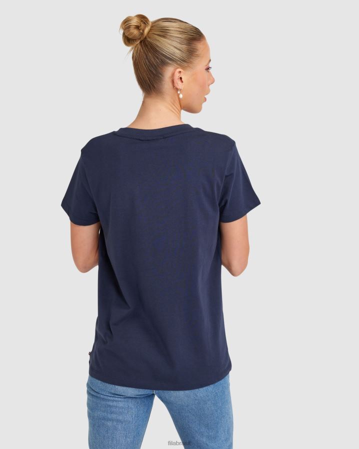 nova marinha FILA camiseta fila imogen feminina HXJFD2842
