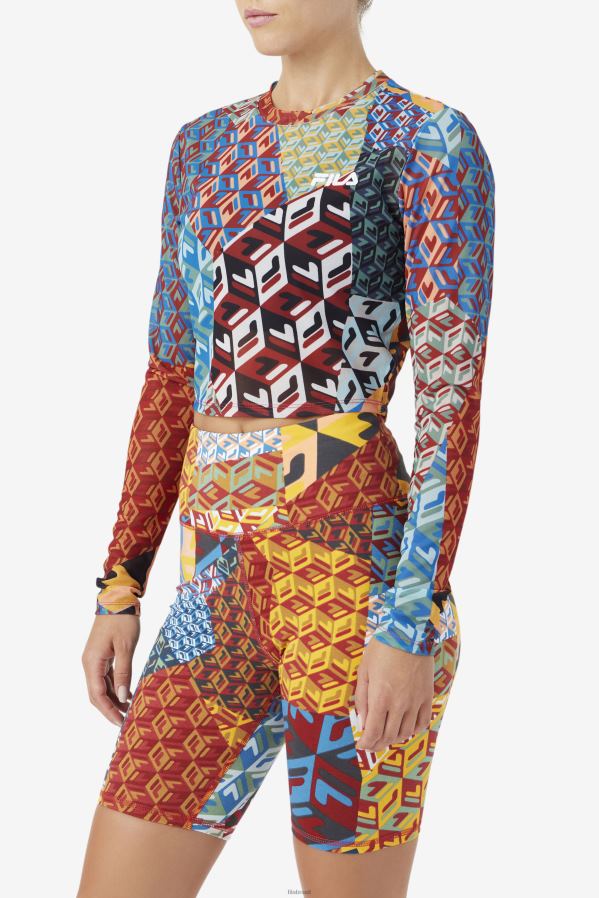 oceano/amarelo/branco FILA blusa manga longa birdy oceano/amarelo/branco fila HXJFD1379