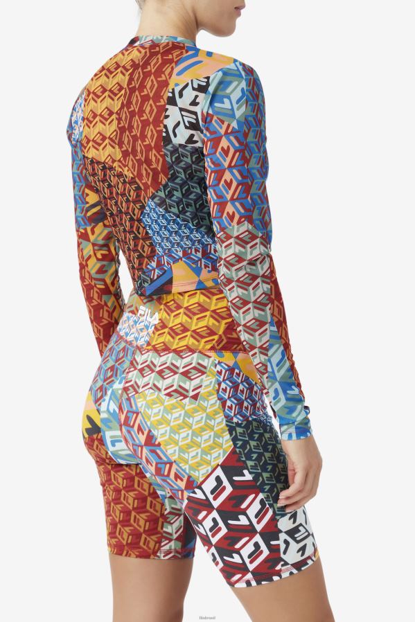 oceano/amarelo/branco FILA blusa manga longa birdy oceano/amarelo/branco fila HXJFD1379