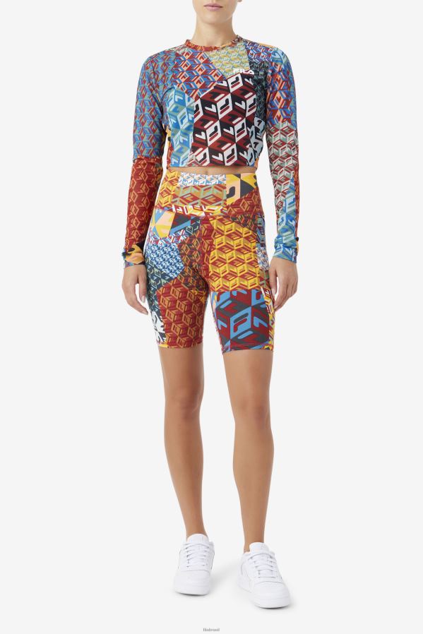 oceano/amarelo/branco FILA blusa manga longa birdy oceano/amarelo/branco fila HXJFD1379