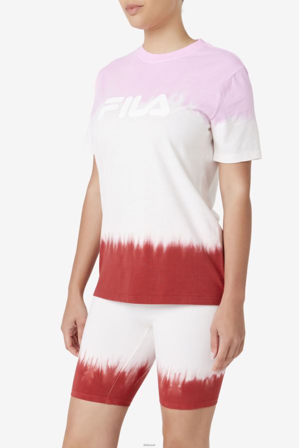 pirueta/branco/vermelho terra FILA camiseta pirueta/branco/vermelho terra fila alivia tie dye HXJFD1407