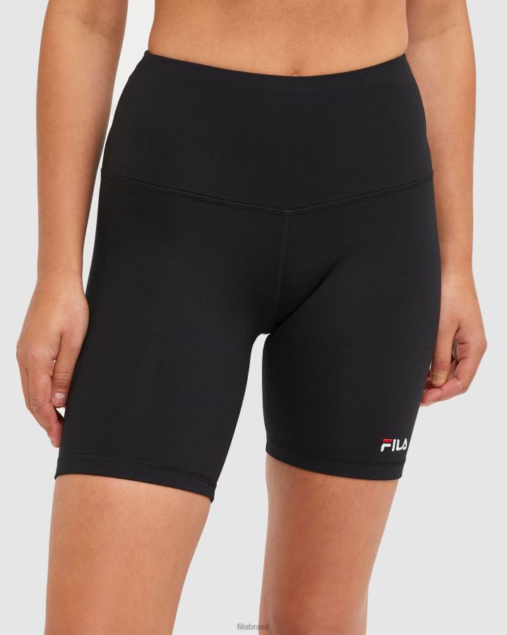 preto FILA bermuda bike feminina clássica fila preto HXJFD2882