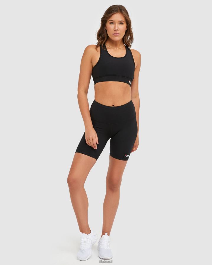 preto FILA bermuda bike feminina clássica fila preto HXJFD2882