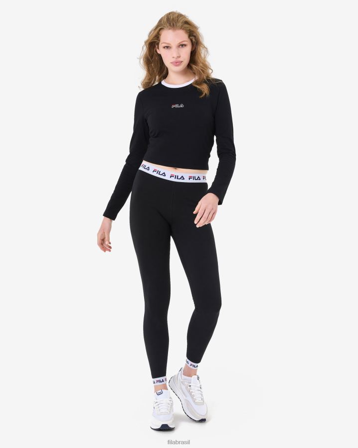 preto FILA camiseta fila preta HXJFD2936