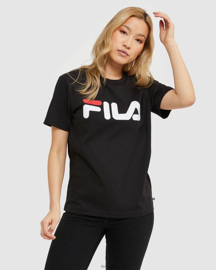preto FILA camiseta fila preta clássica unissex HXJFD2434