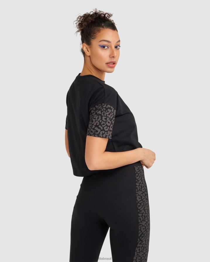 preto FILA camiseta fila preta feminina HXJFD2805
