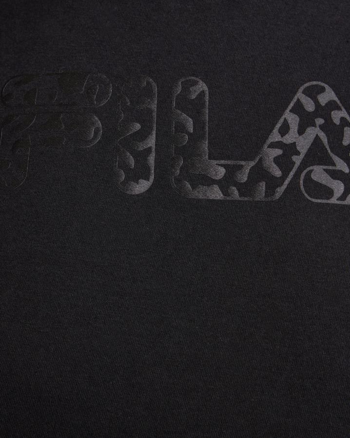 preto FILA camiseta fila preta feminina HXJFD2805