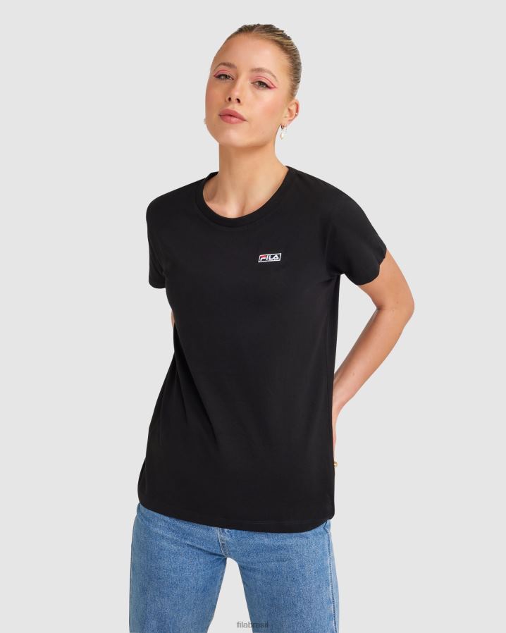 preto FILA camiseta fila preta feminina HXJFD2847
