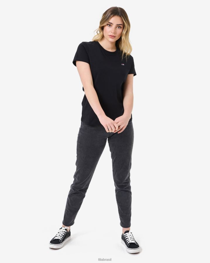 preto FILA camiseta fila volara badge 2.0 preta HXJFD2943