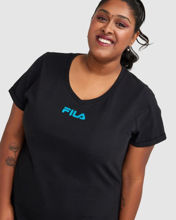 preto FILA camiseta rebecca feminina fila preta HXJFD2858