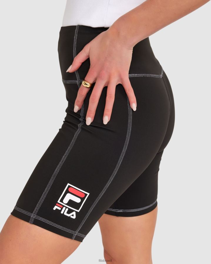 preto FILA short feminino chiara fila preto HXJFD2855