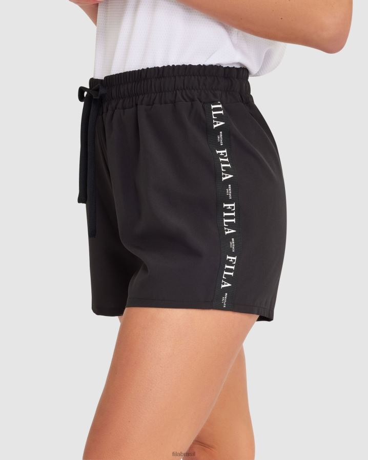 preto FILA short fila elektra feminino preto HXJFD2863