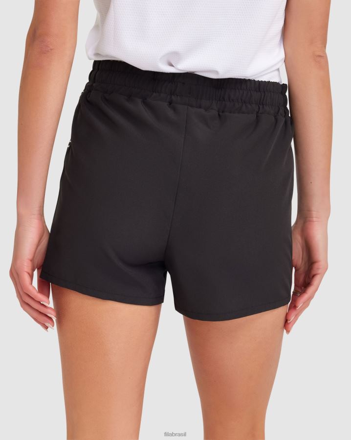 preto FILA short fila elektra feminino preto HXJFD2863
