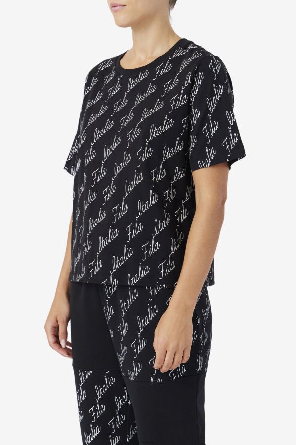 preto/gardênia FILA fila elizabeth camiseta preta/gardênia HXJFD1459
