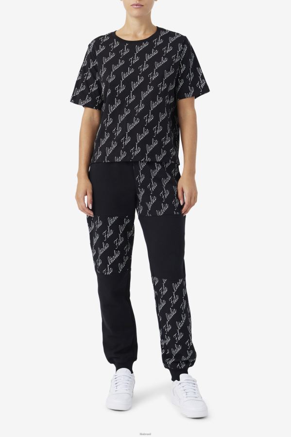 preto/gardênia FILA fila elizabeth camiseta preta/gardênia HXJFD1459