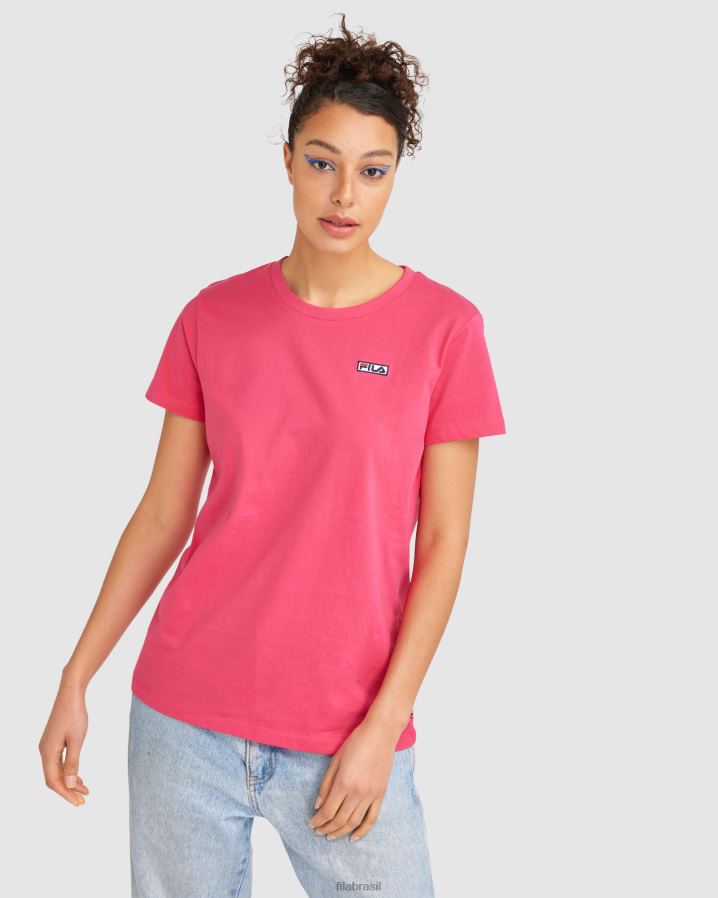 rosa mexicano FILA camiseta imogen feminina fila rosa mexicana HXJFD2843
