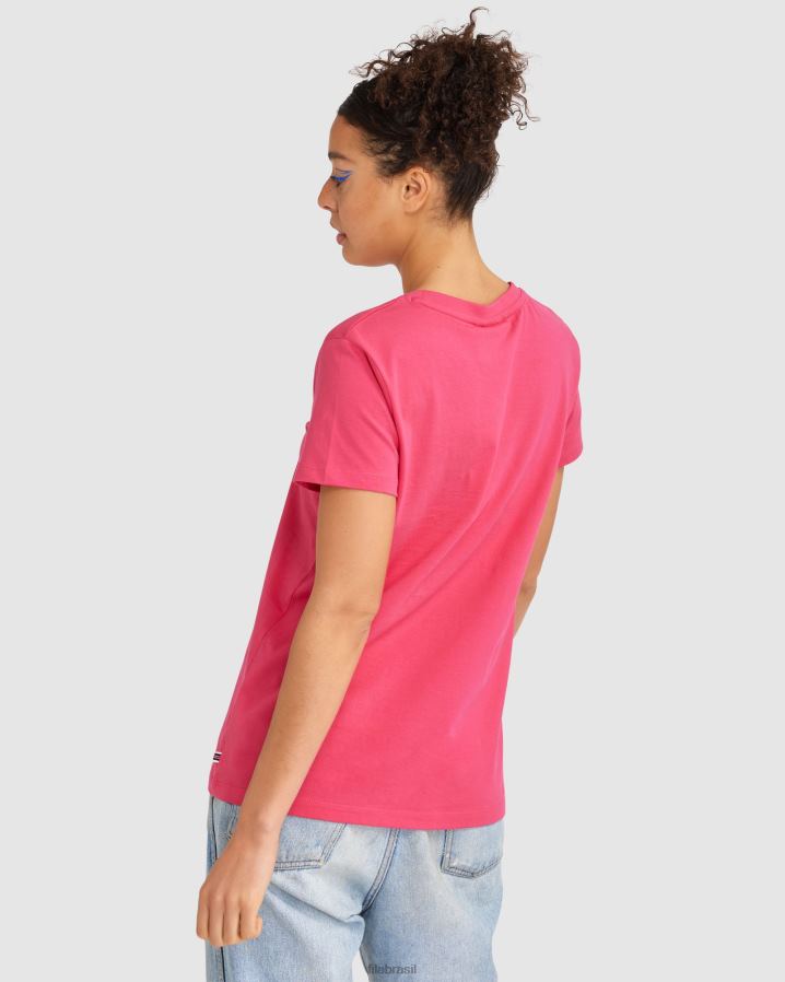 rosa mexicano FILA camiseta imogen feminina fila rosa mexicana HXJFD2843