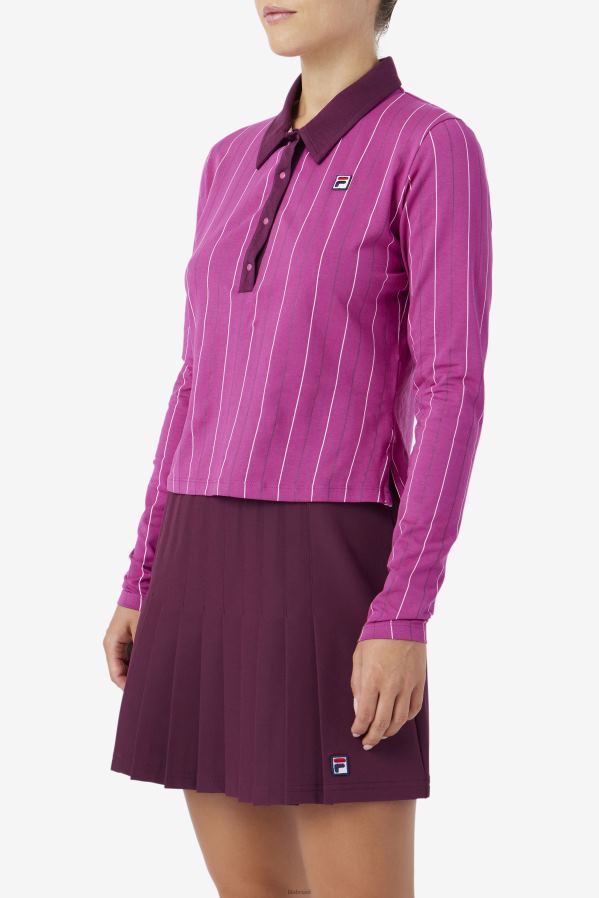 rouge/potpourri/vinho de uva FILA polo manga longa fila rouge/potpourri/grape wine jada HXJFD1384