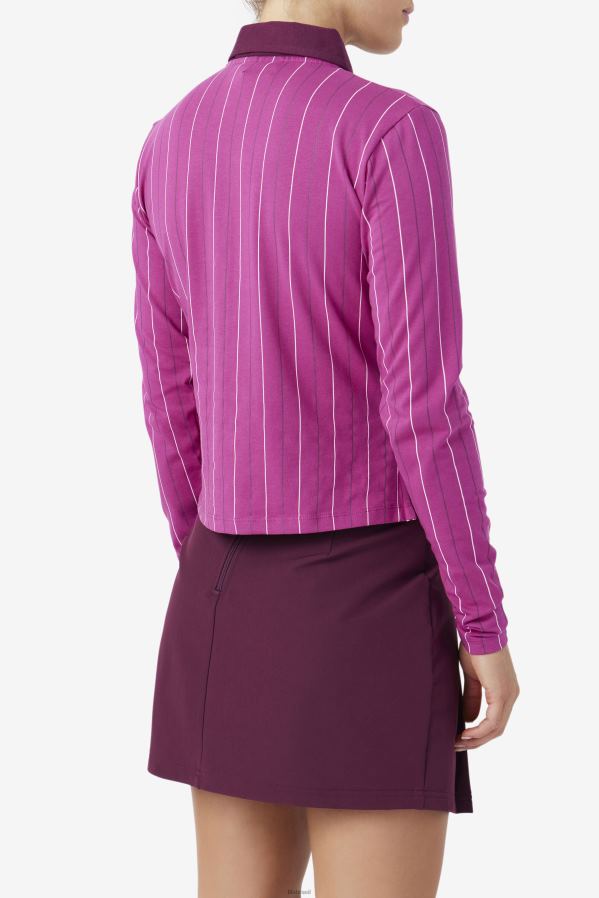 rouge/potpourri/vinho de uva FILA polo manga longa fila rouge/potpourri/grape wine jada HXJFD1384