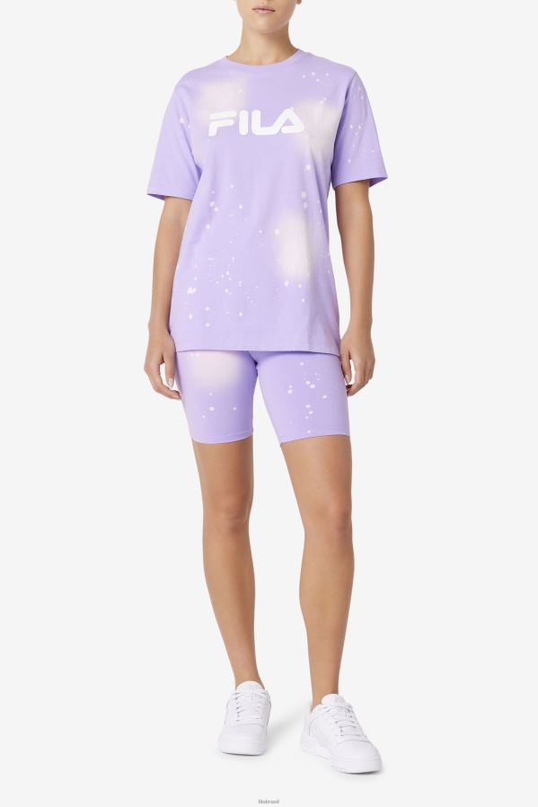 tie-dye viola FILA Alívio Desprezo tie dye tee fila viola tie dye HXJFD1406