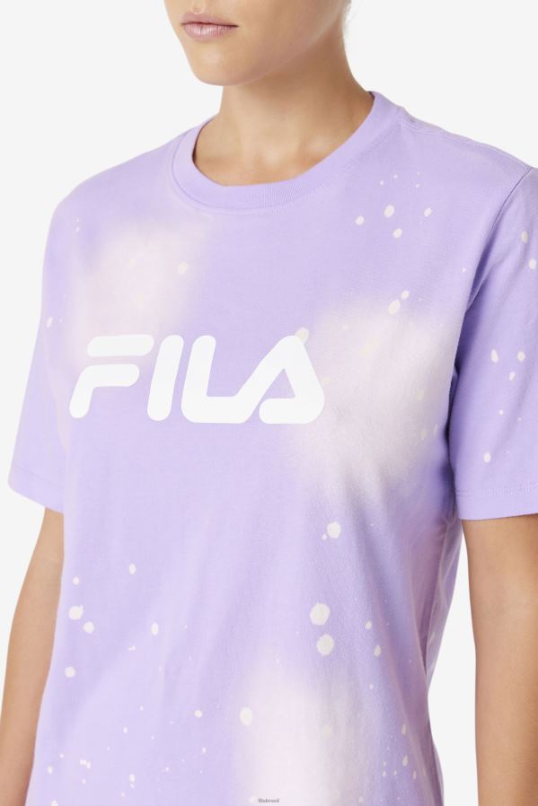 tie-dye viola FILA Alívio Desprezo tie dye tee fila viola tie dye HXJFD1406
