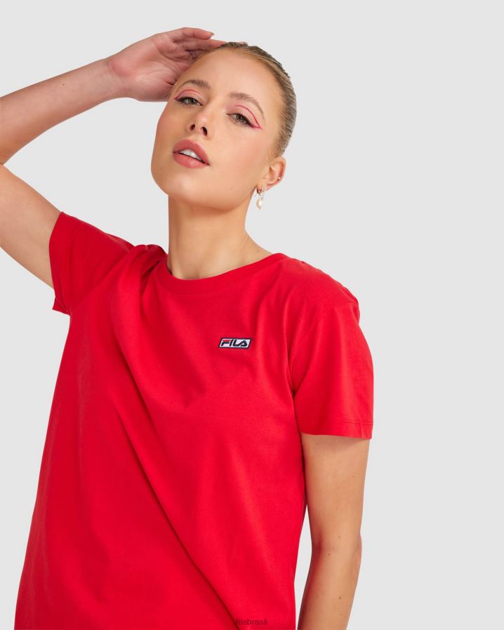 vermelho FILA camiseta fila imogen feminina vermelha HXJFD2845