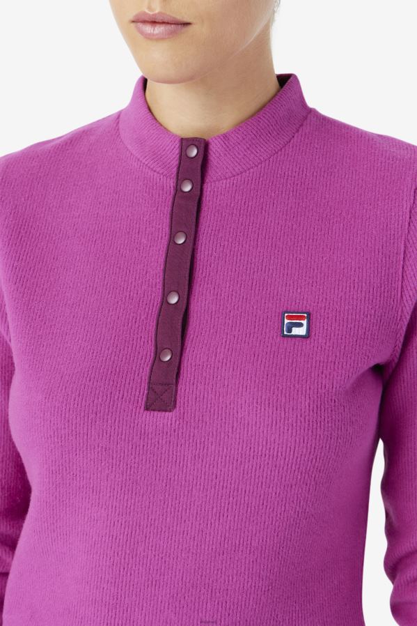 vermelho/pot-pourri FILA josie meia zip top fila rouge/potpourri HXJFD1388