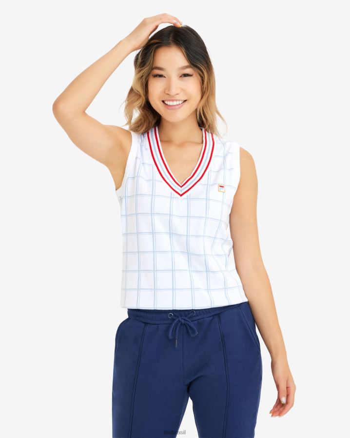 branco FILA casaco fila oakley feminino branco HXJFD2929