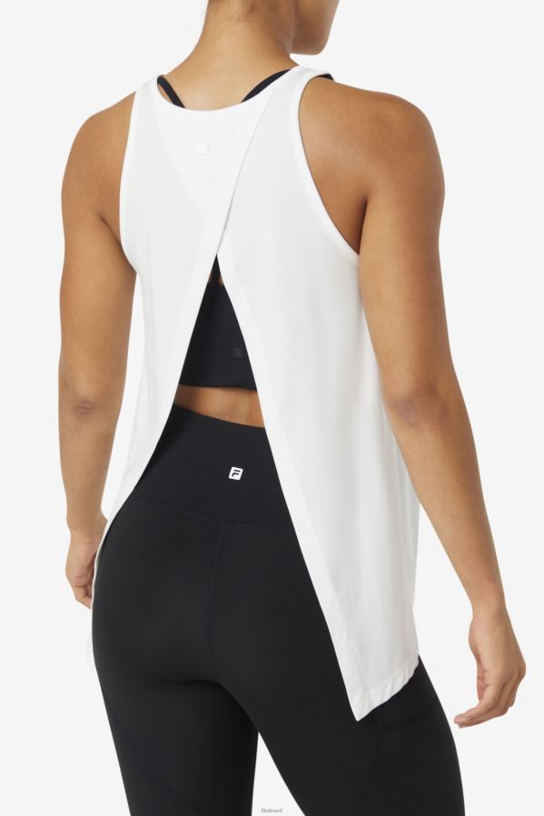 branco FILA fila fi-lux open back tank top branco HXJFD1861