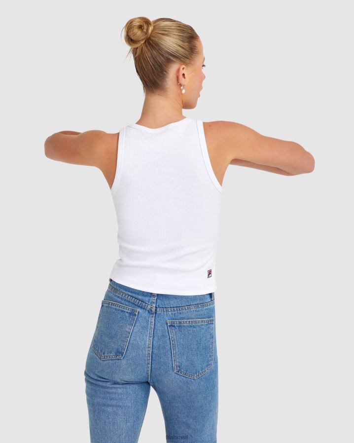 branco FILA regata feminina fila cinzia rib HXJFD2829