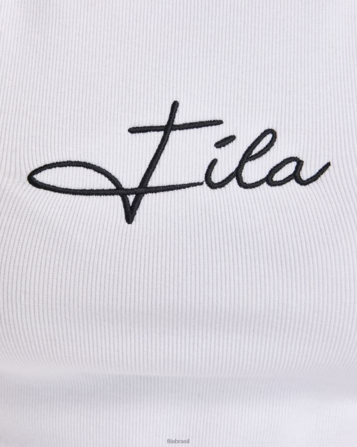 branco FILA regata feminina fila cinzia rib HXJFD2829