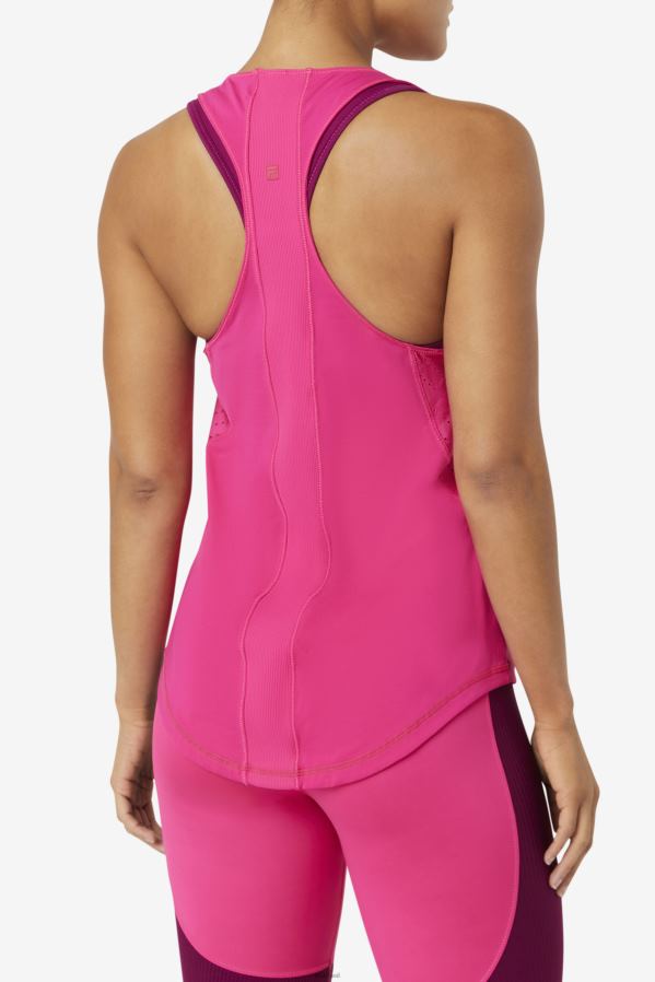 brtrosa FILA fila brtpink uplift regata racerback texturizada HXJFD1882