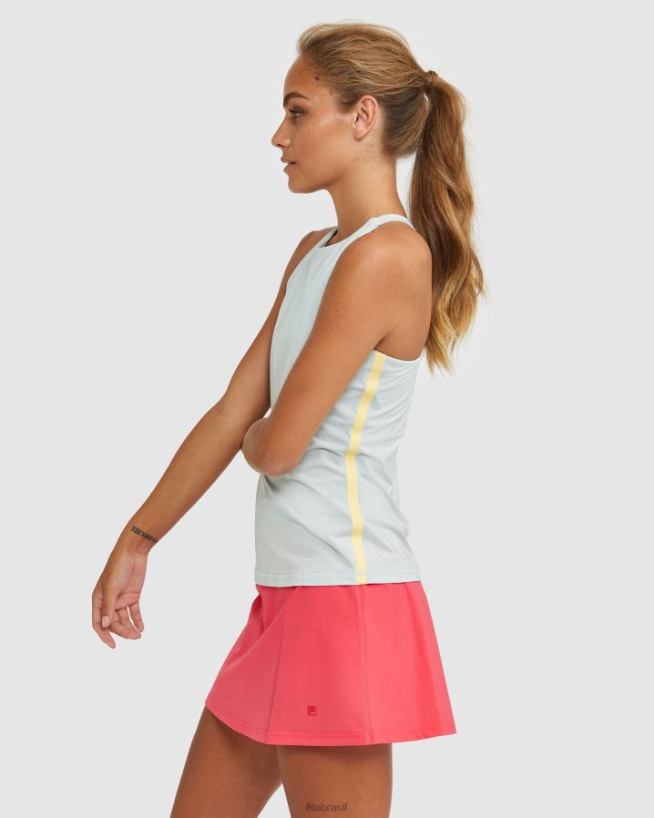 cinza/sol FILA fila regata com gola alta racerback fila cinza/sunshine HXJFD2918