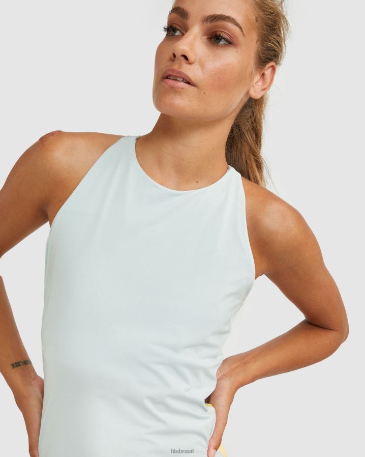 cinza/sol FILA fila regata com gola alta racerback fila cinza/sunshine HXJFD2918