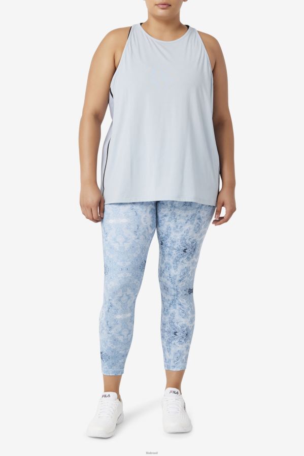 nevoeiro azul/preto FILA blusa fila azul fog/preta fi-lux solta HXJFD1936