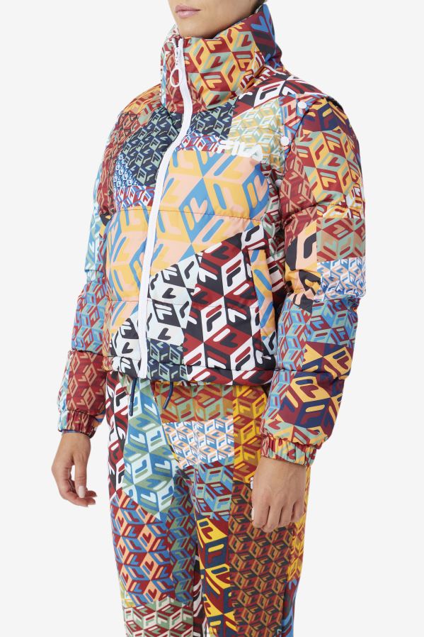 oceano/amarelo/branco FILA marina snapoff manga puffer fila ocean/amarelo/branco HXJFD1754