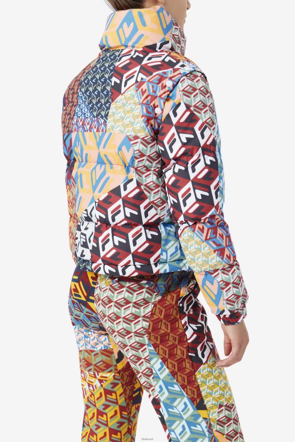 oceano/amarelo/branco FILA marina snapoff manga puffer fila ocean/amarelo/branco HXJFD1754