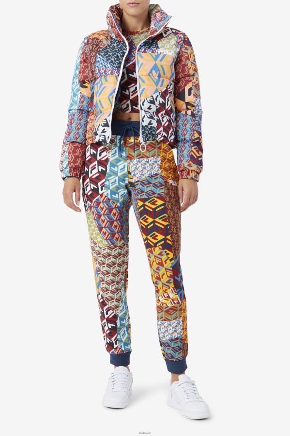 oceano/amarelo/branco FILA marina snapoff manga puffer fila ocean/amarelo/branco HXJFD1754