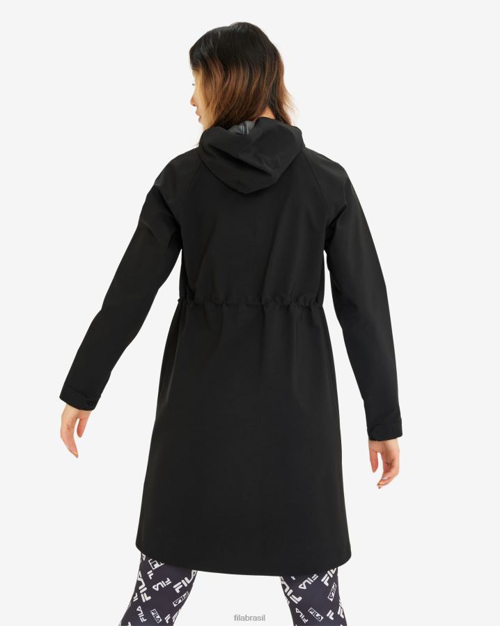 preto FILA parka fila feminina preta HXJFD2977
