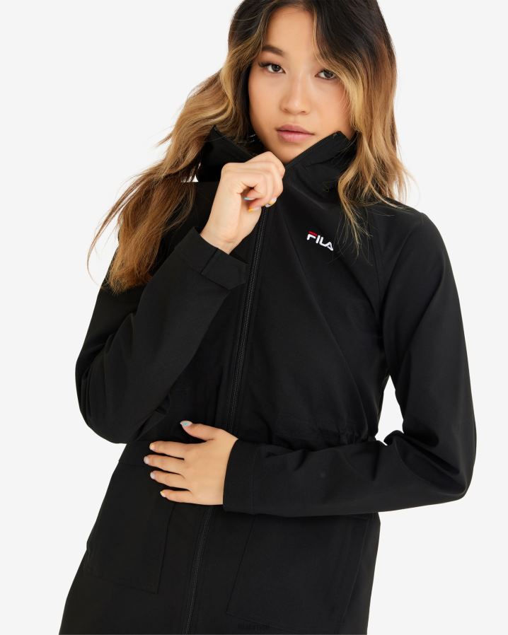 preto FILA parka fila feminina preta HXJFD2977