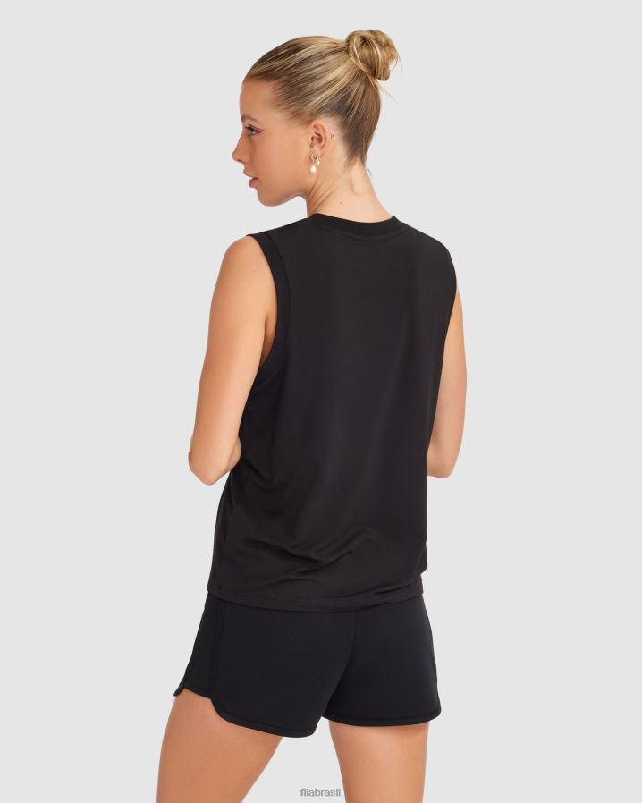 preto FILA regata fila spencer preta feminina HXJFD2812