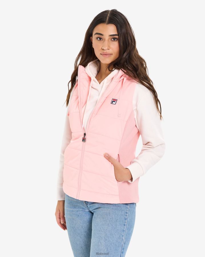 rosa pálido FILA colete iranga puff feminino fila rose pálido HXJFD2975
