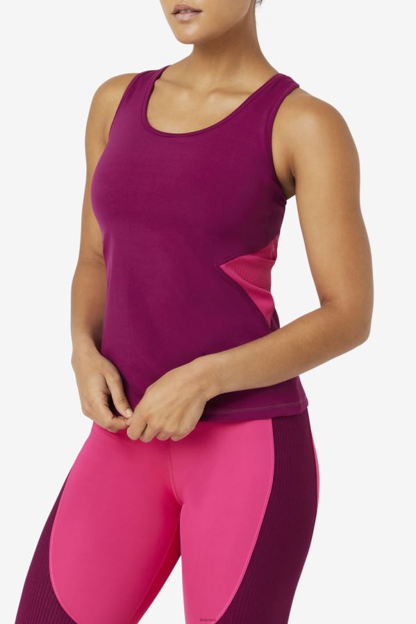 roxo magenta/rosa brilhante FILA regata fila uplift aberta racerback magenta roxo/rosa brilhante HXJFD1875