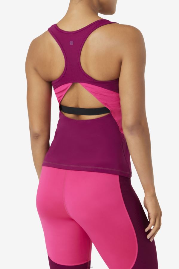 roxo magenta/rosa brilhante FILA regata fila uplift aberta racerback magenta roxo/rosa brilhante HXJFD1875